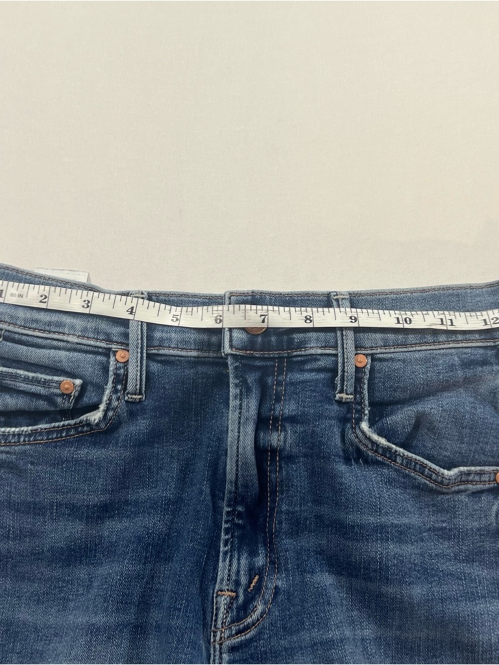 Mother Insider Crop Step Fray Jeans 26 Blue Raw Hem Kick Flare - Picture 10 of 14